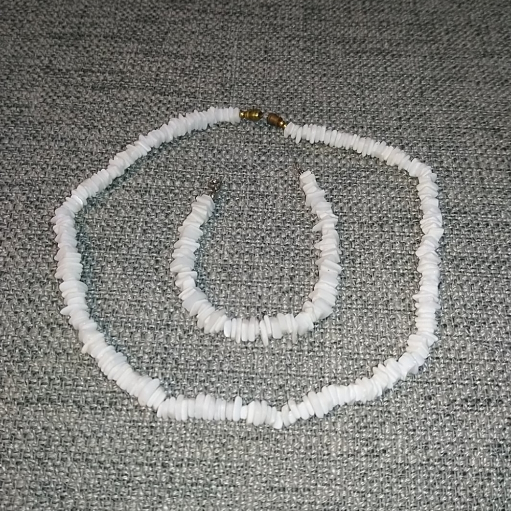 2/$20 Vintage Puka Shell Necklace and Bracelet Bundle